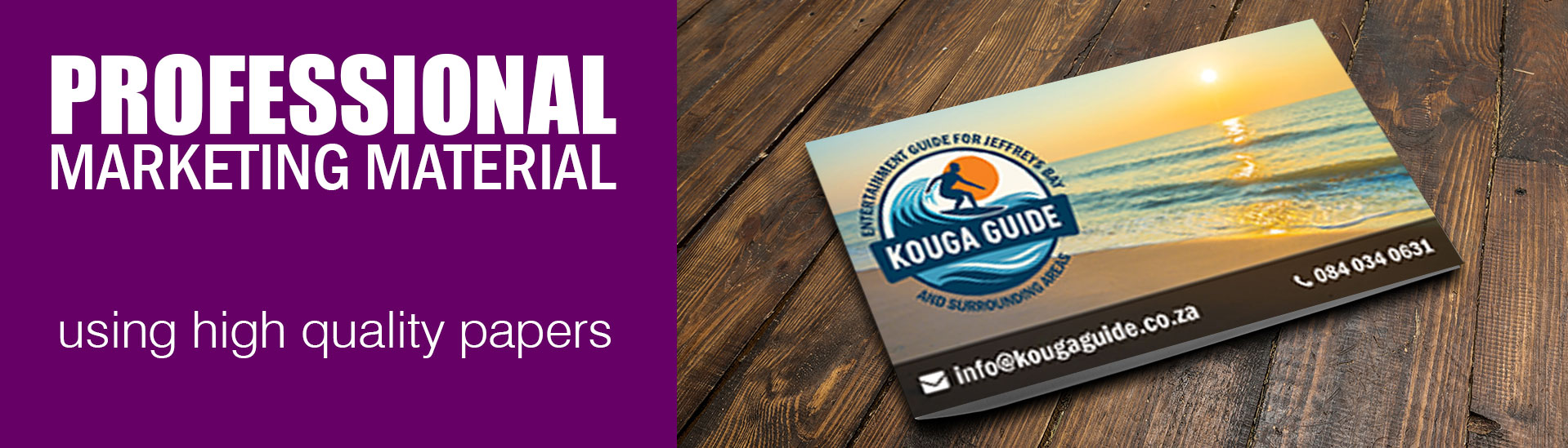 Producing high quality marketing material on premium paper